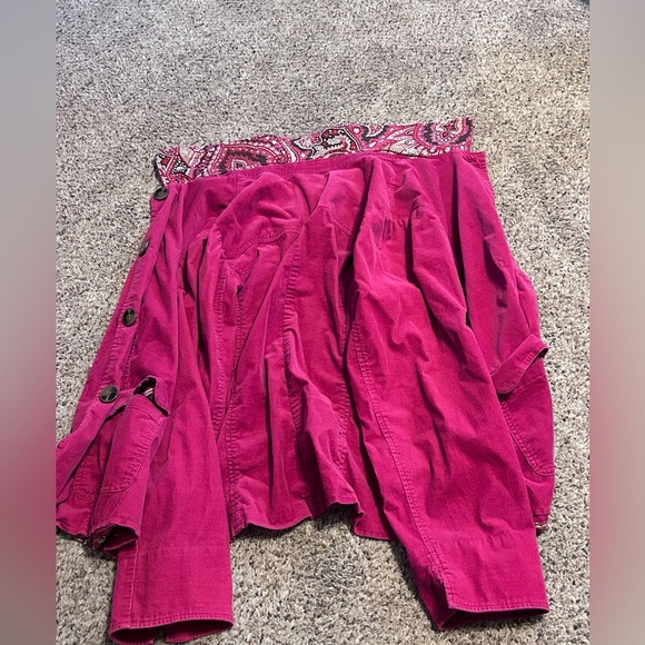 Women’s Charter Club Pink Corduroy Button Up Jacket - Picture 4 of 4